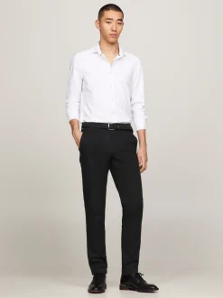 Spodnie*Tommy Hilfiger Proste Chinosy 1985 Collection Z Bawełny Pima Ze Stretchem BLACK