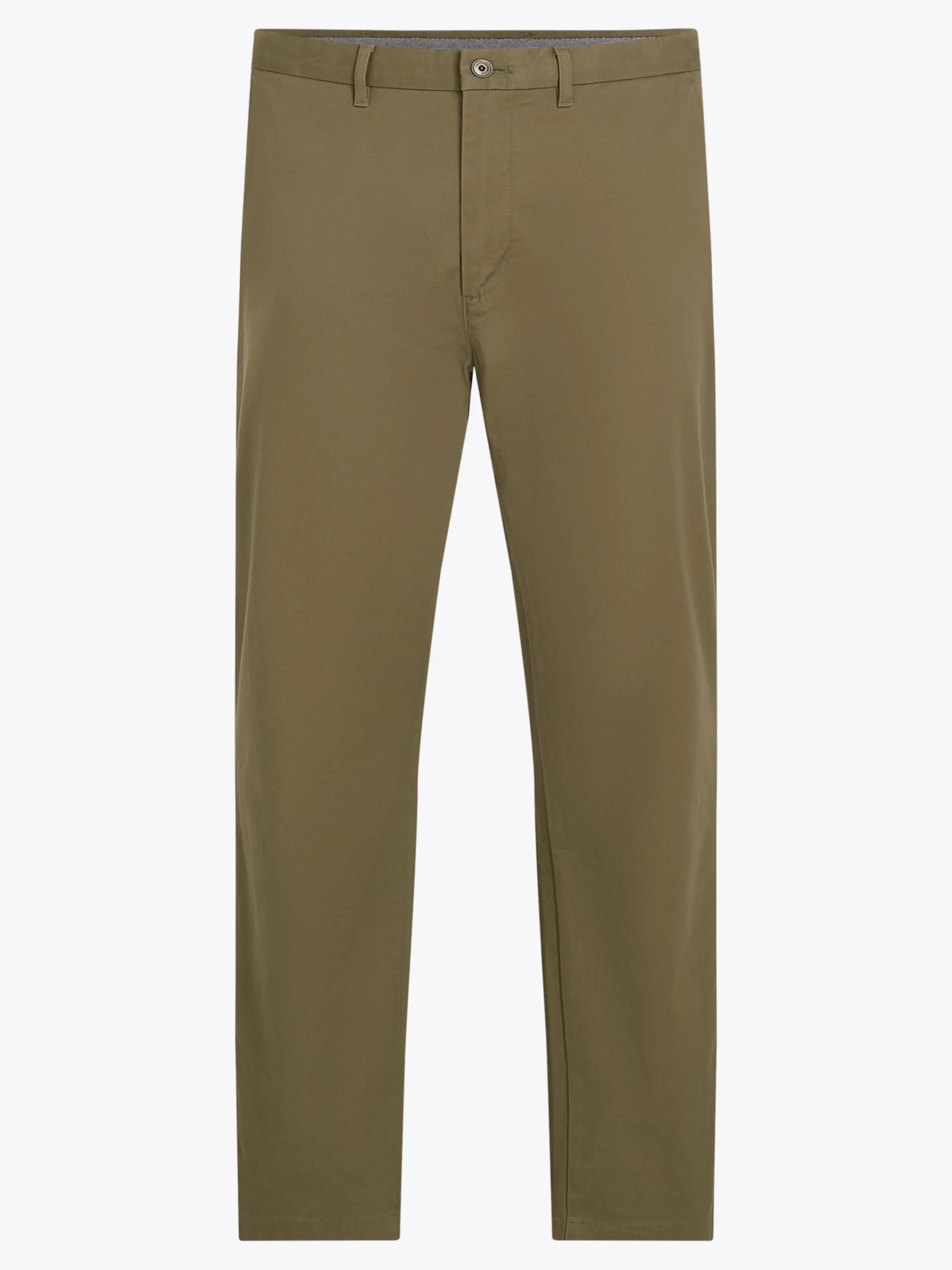 Spodnie*Tommy Hilfiger Proste Chinosy 1985 Collection Z Bawełny Pima Ze Stretchem UTILITY OLIVE