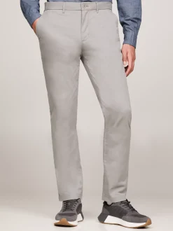 Spodnie*Tommy Hilfiger Proste Chinosy 1985 Collection Z Bawełny Pima Ze Stretchem HYDROGEN GREY