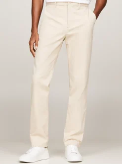 Spodnie*Tommy Hilfiger Proste Chinosy Denton Essential Z Diagonalu CLASSIC BEIGE