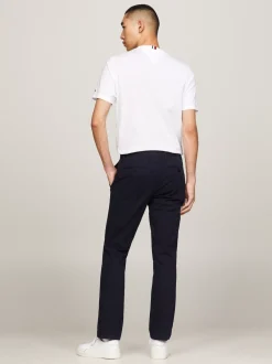 Spodnie*Tommy Hilfiger Proste Chinosy Denton Essential Z Diagonalu DESERT SKY
