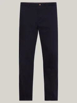 Spodnie*Tommy Hilfiger Proste Chinosy Denton Essential Z Diagonalu DESERT SKY