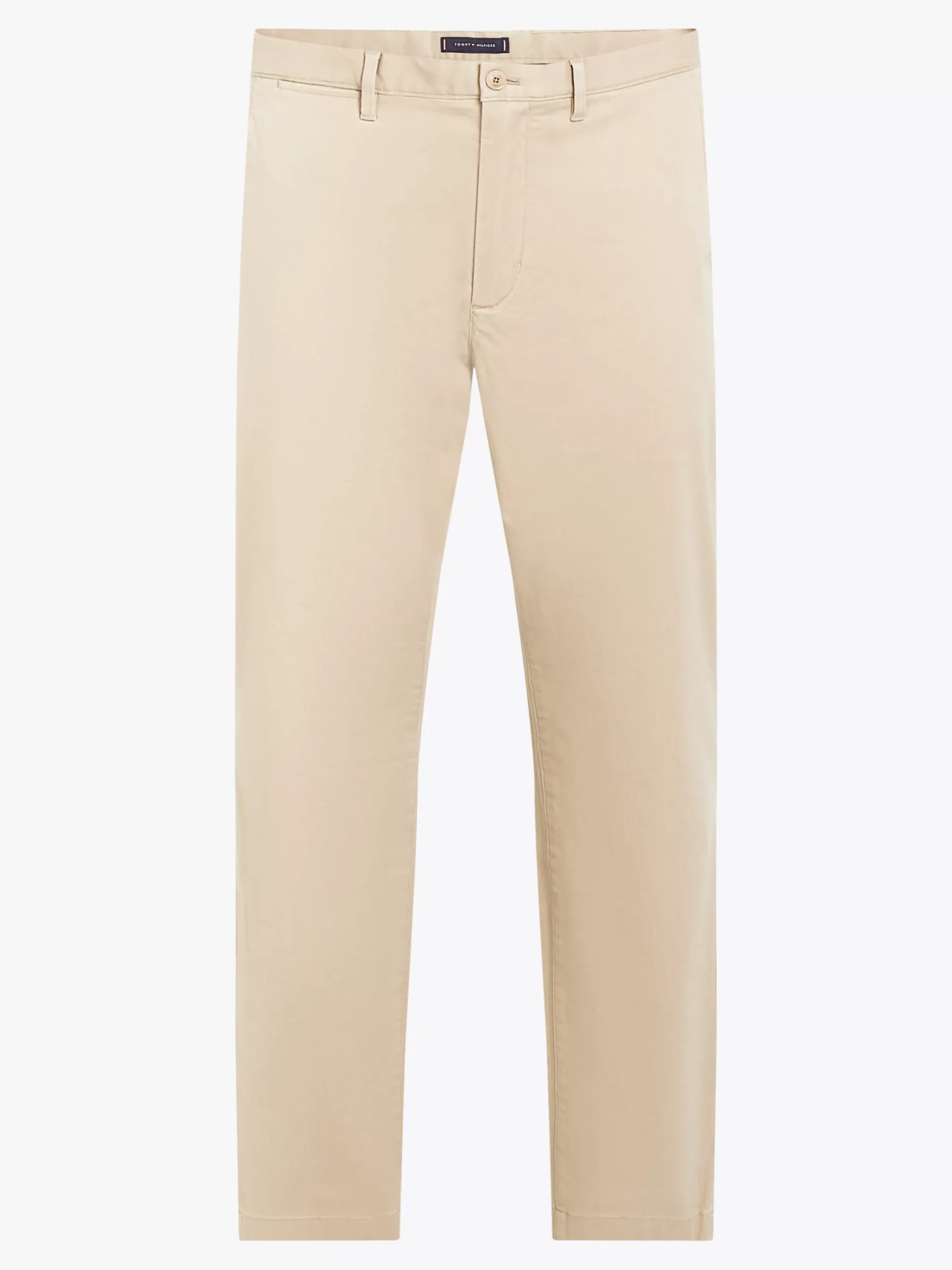 Spodnie*Tommy Hilfiger Proste Chinosy Denton Z Bawełny Ze Stretchem BATIQUE KHAKI