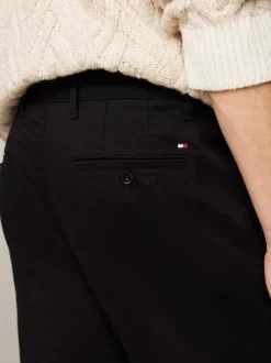 Spodnie*Tommy Hilfiger Proste Chinosy Denton Z Bawełny Ze Stretchem BLACK