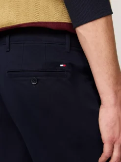 Spodnie*Tommy Hilfiger Proste Chinosy Denton Z Bawełny Ze Stretchem DESERT SKY