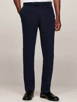 Spodnie*Tommy Hilfiger Proste Chinosy Smart Casual Denton DESERT SKY