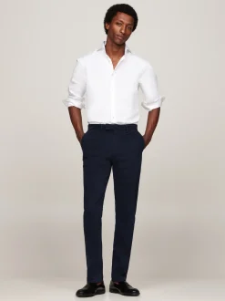 Spodnie*Tommy Hilfiger Proste Chinosy Smart Casual Denton DESERT SKY