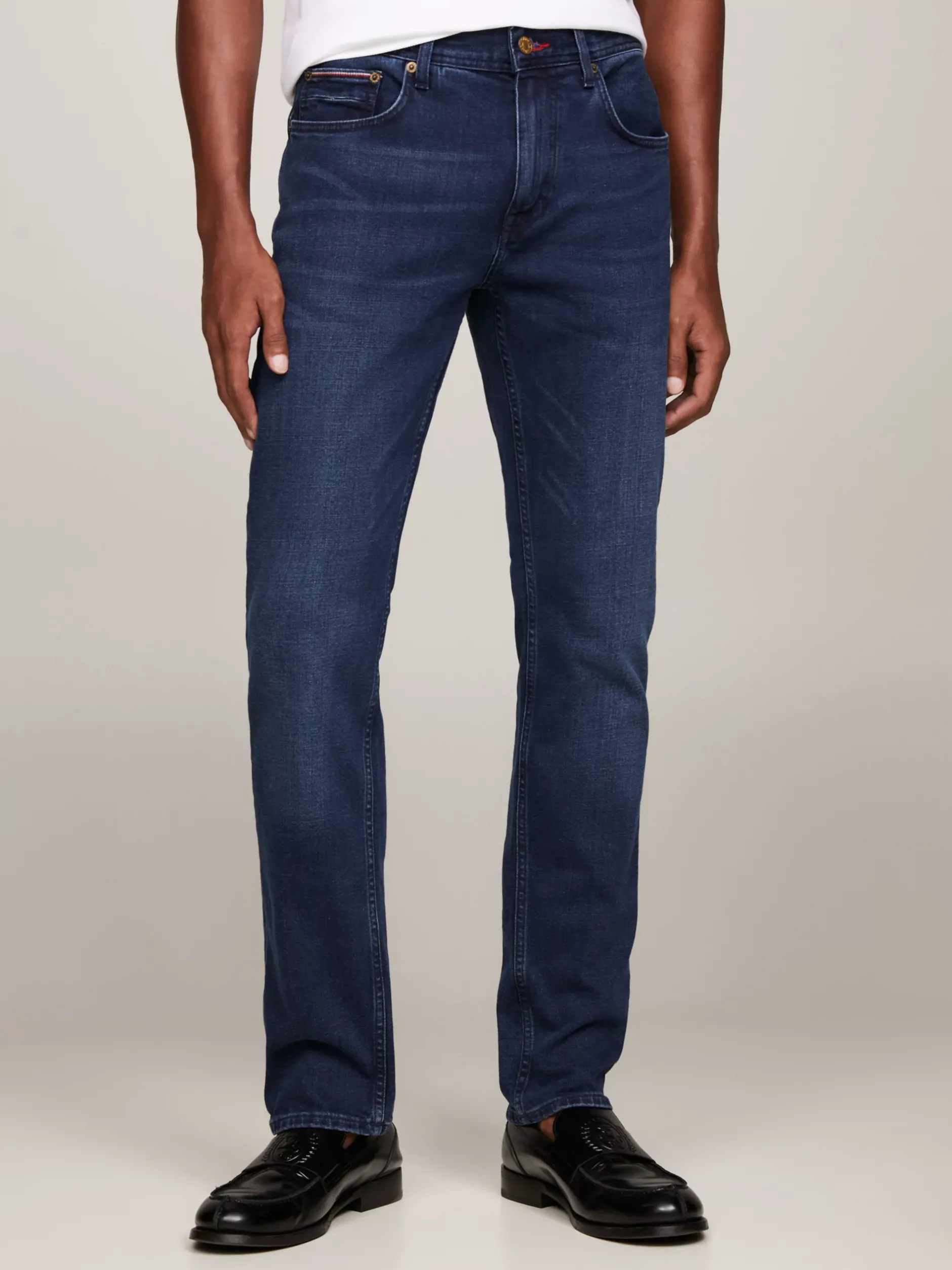 Jeansy*Tommy Hilfiger Proste Jeansy Denton Z Efektem Wyblaknięcia BRIDGER INDIGO