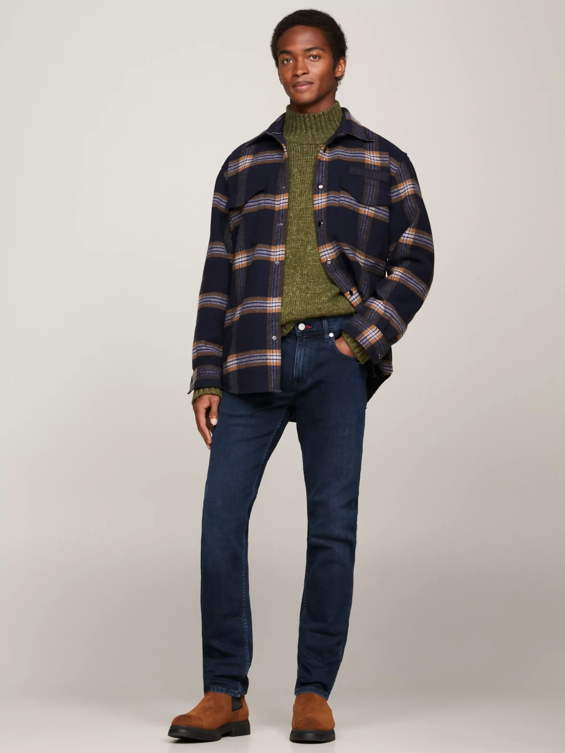 Jeansy*Tommy Hilfiger Proste Jeansy Denton Z Efektem Wyblaknięcia MEEK BLUE BLACK