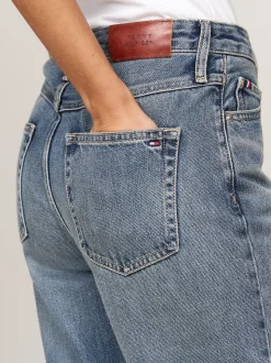 Jeansy*Tommy Hilfiger Proste Jeansy Do Kostki Z Wysokim Stanem PAT