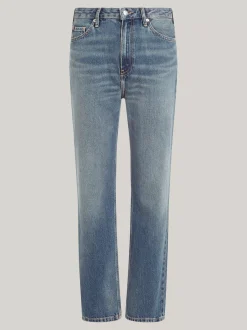 Jeansy*Tommy Hilfiger Proste Jeansy Do Kostki Z Wysokim Stanem PAT