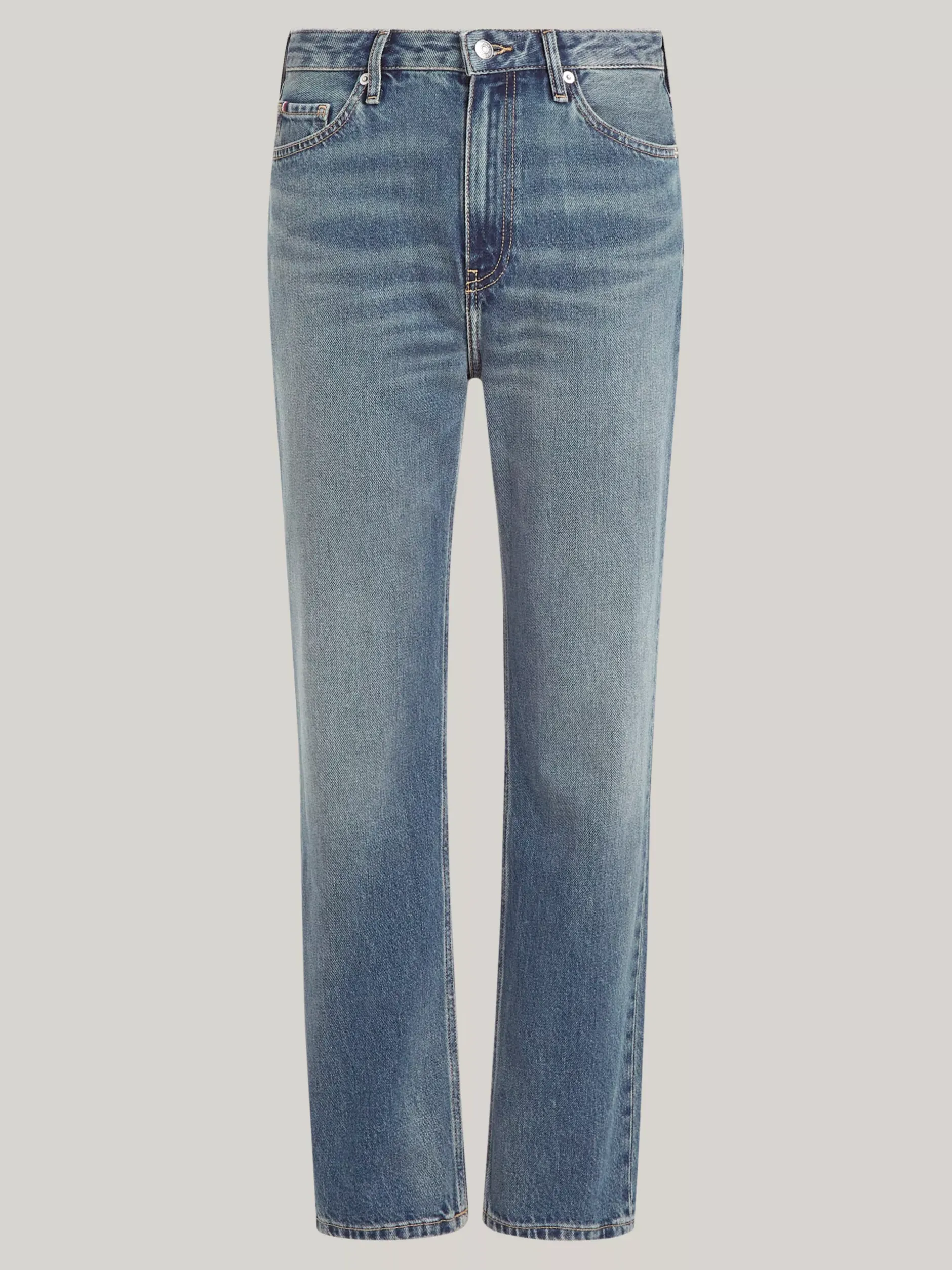 Jeansy*Tommy Hilfiger Proste Jeansy Do Kostki Z Wysokim Stanem PAT