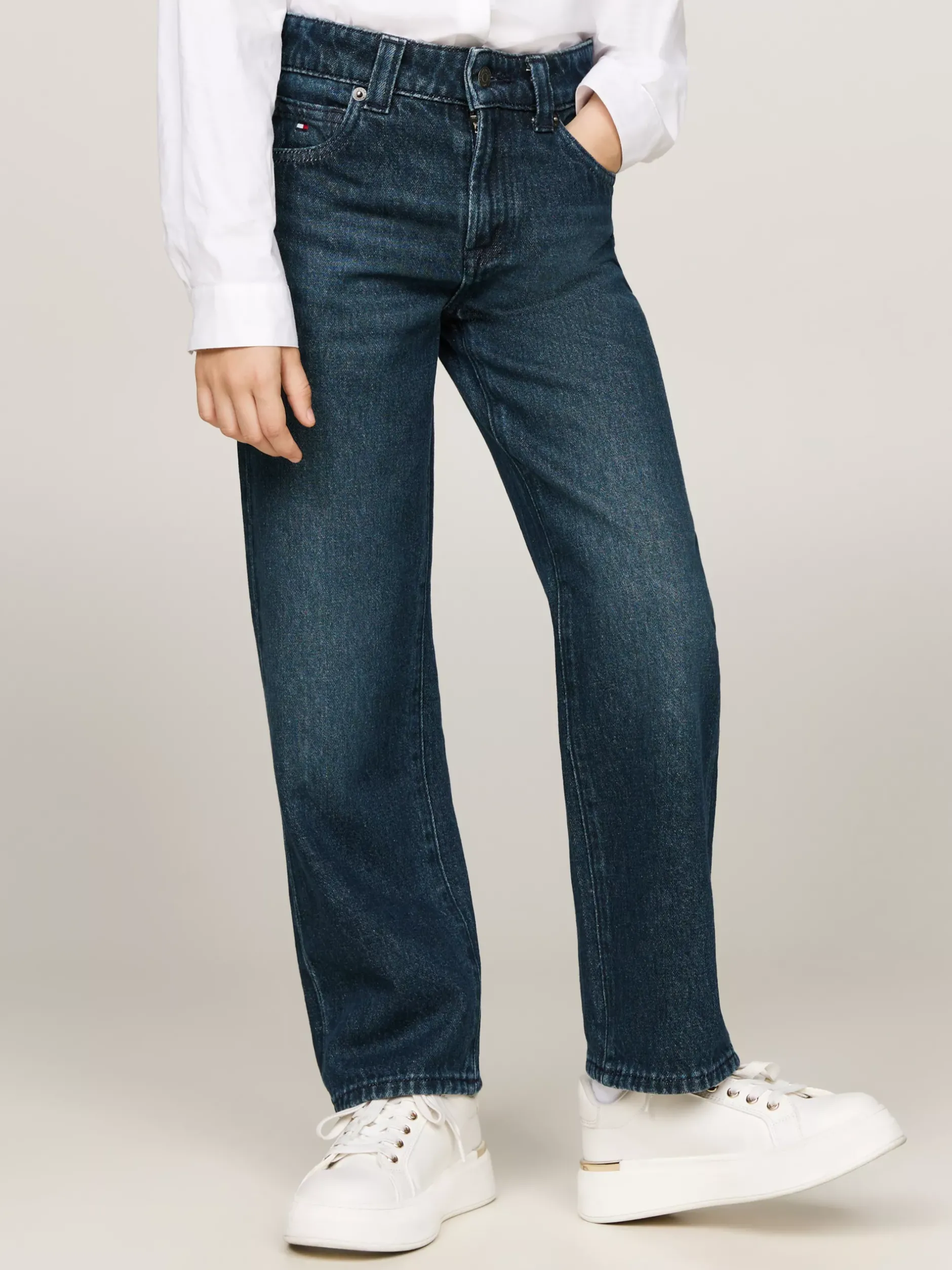 Jeansy*Tommy Hilfiger Proste Jeansy O Kroju Girlfriend GREENCAST