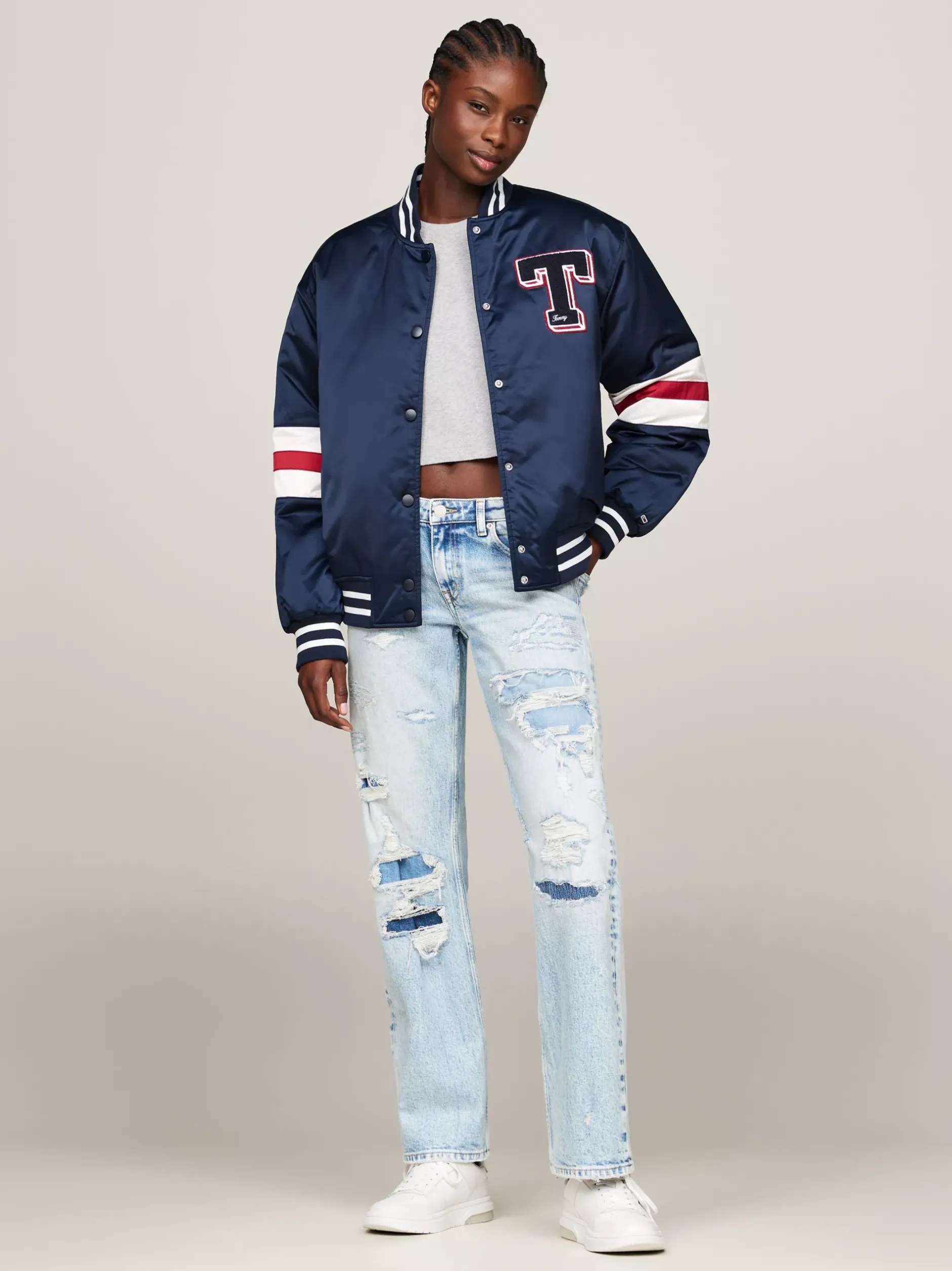 Jeansy*Tommy Hilfiger Proste Jeansy Sophie Z Niskim Stanem DENIM LIGHT