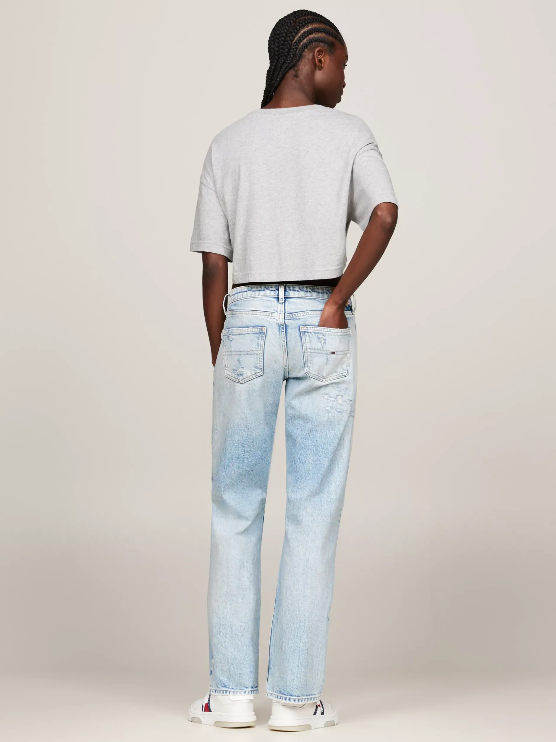 Jeansy*Tommy Hilfiger Proste Jeansy Sophie Z Niskim Stanem DENIM LIGHT