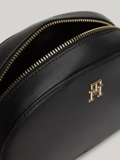 Torebki Na Pasku*Tommy Hilfiger Prostokątna Torebka Na Ramię Z Logo Na Pasku BLACK
