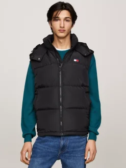 Kurtki & Płaszcze*Tommy Hilfiger Puchowa Kamizelka Alaska Z Zapięciem Na Zamek BLACK
