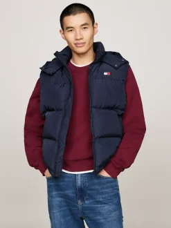 Kurtki & Płaszcze*Tommy Hilfiger Puchowa Kamizelka Alaska Z Zapięciem Na Zamek DARK NIGHT NAVY