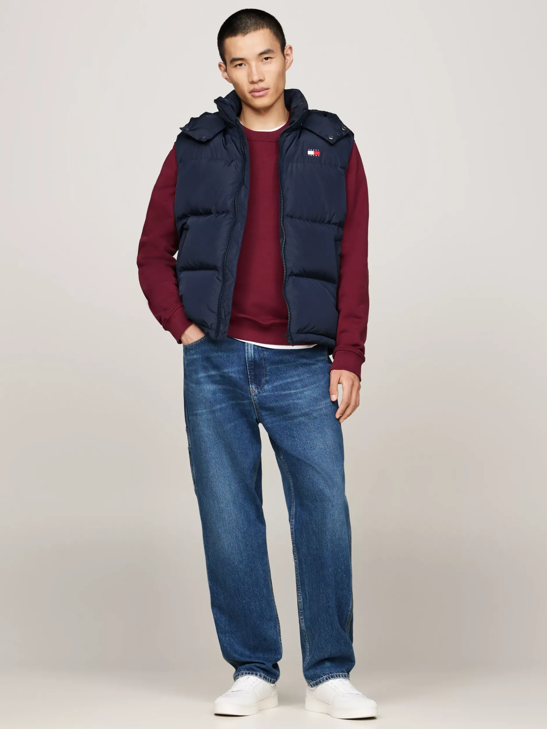 Kurtki & Płaszcze*Tommy Hilfiger Puchowa Kamizelka Alaska Z Zapięciem Na Zamek DARK NIGHT NAVY