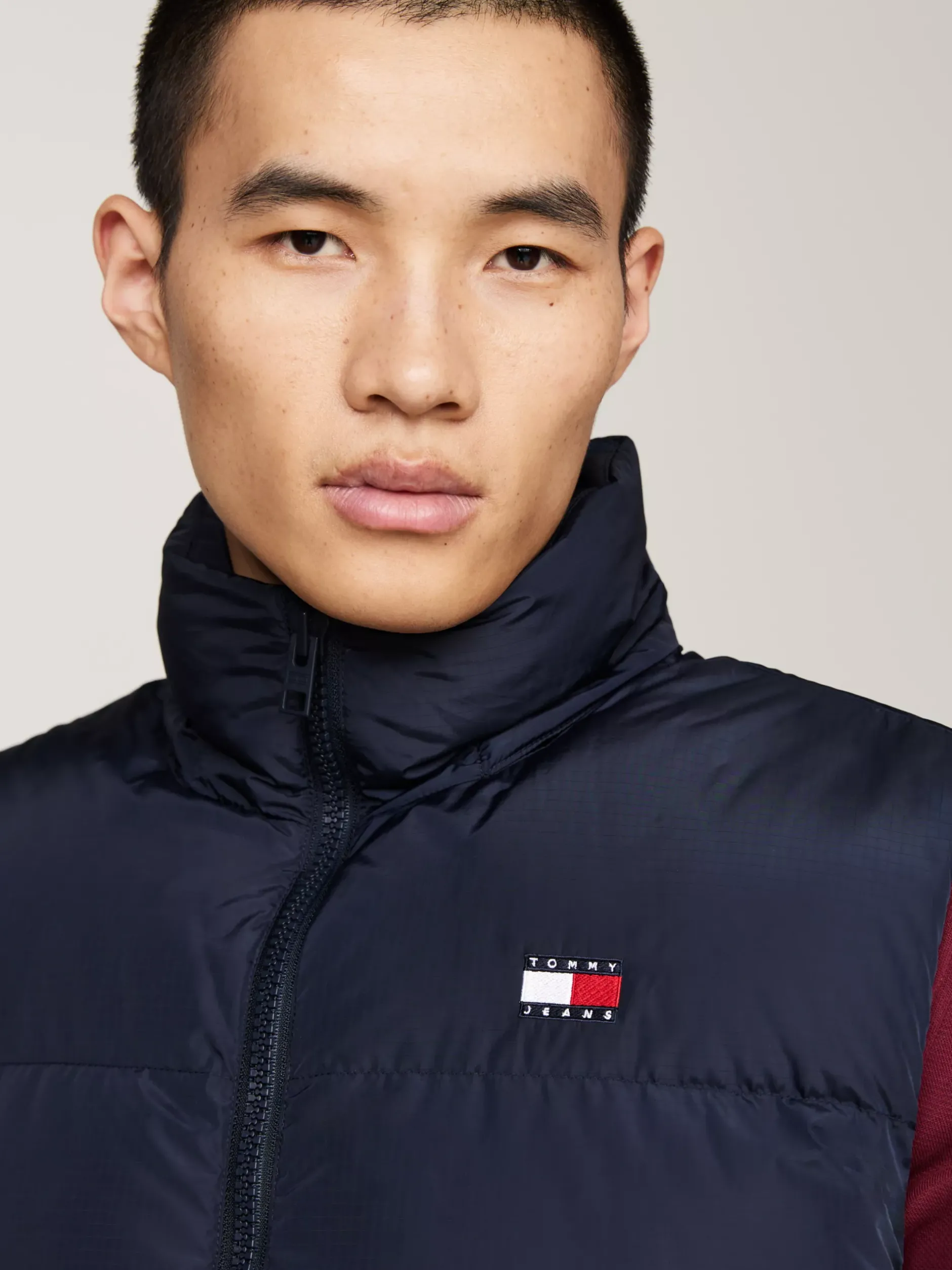 Kurtki & Płaszcze*Tommy Hilfiger Puchowa Kamizelka Alaska Z Zapięciem Na Zamek DARK NIGHT NAVY