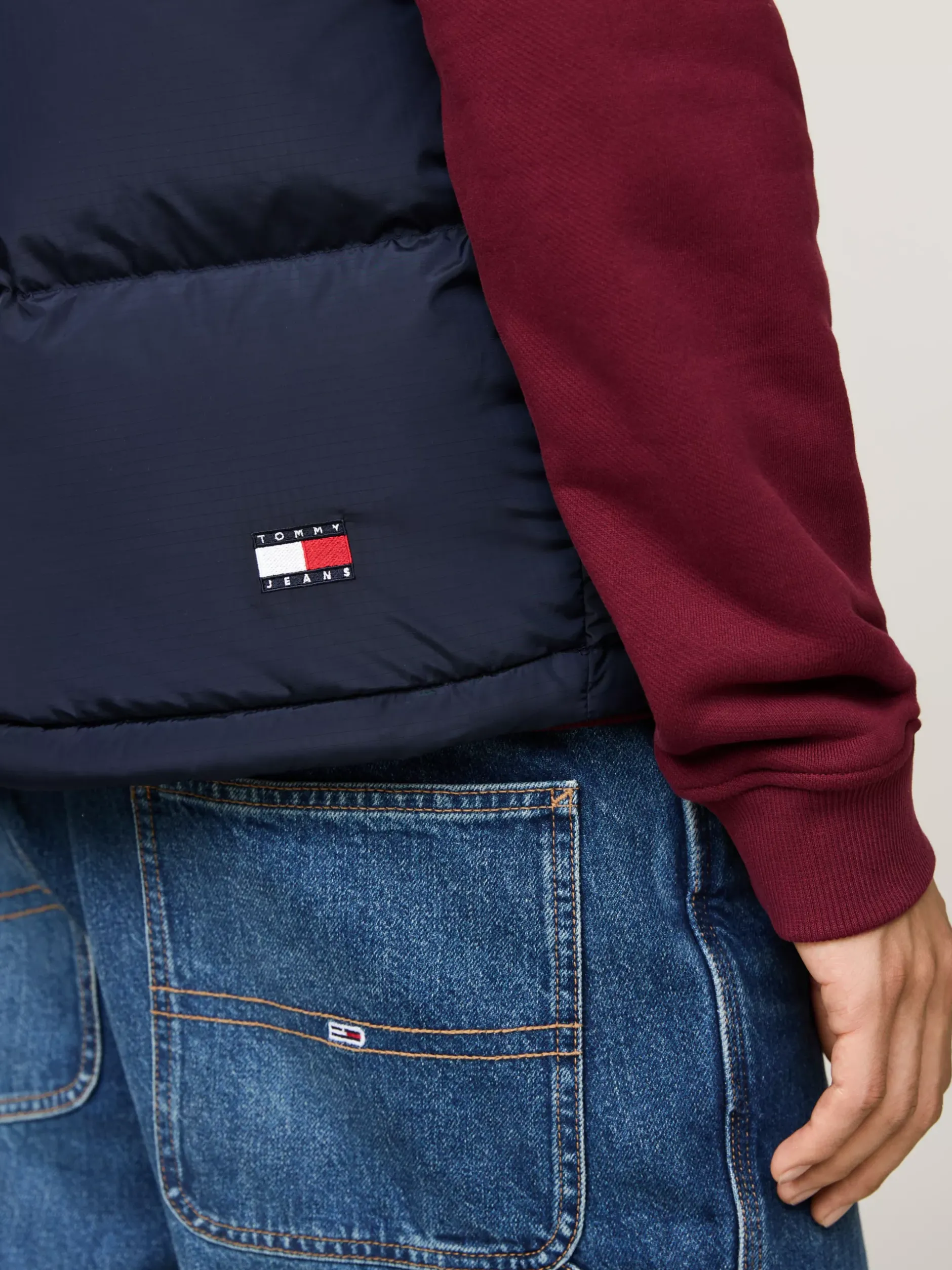 Kurtki & Płaszcze*Tommy Hilfiger Puchowa Kamizelka Alaska Z Zapięciem Na Zamek DARK NIGHT NAVY