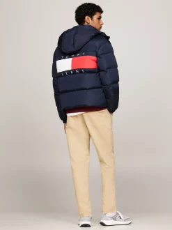 Kurtki & Płaszcze*Tommy Hilfiger Puchowa Kurtka Alaska Z Naszywką Z Flagą DARK NIGHT NAVY