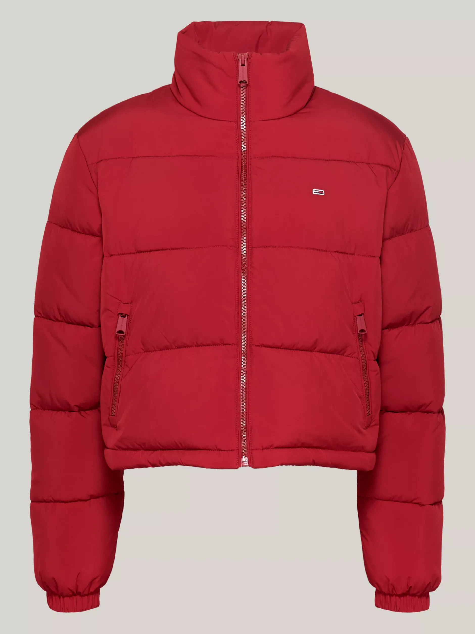 Kurtki & Płaszcze*Tommy Hilfiger Puchowa Kurtka Na Zamek O Skróconym Kroju REGATTA RED