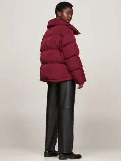 Kurtki & Płaszcze*Tommy Hilfiger Puchowa Kurtka O Kroju Oversize DEEP ROUGE