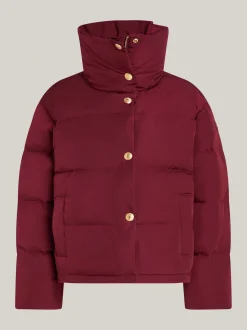 Kurtki & Płaszcze*Tommy Hilfiger Puchowa Kurtka O Kroju Oversize DEEP ROUGE