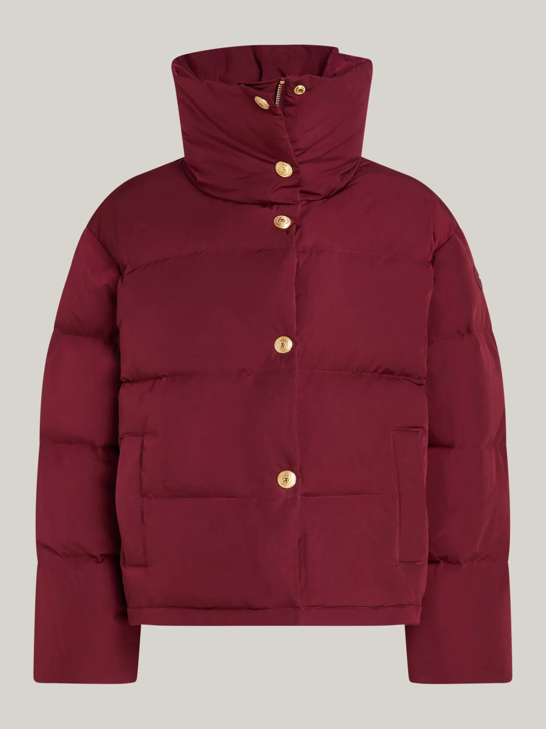 Kurtki & Płaszcze*Tommy Hilfiger Puchowa Kurtka O Kroju Oversize DEEP ROUGE