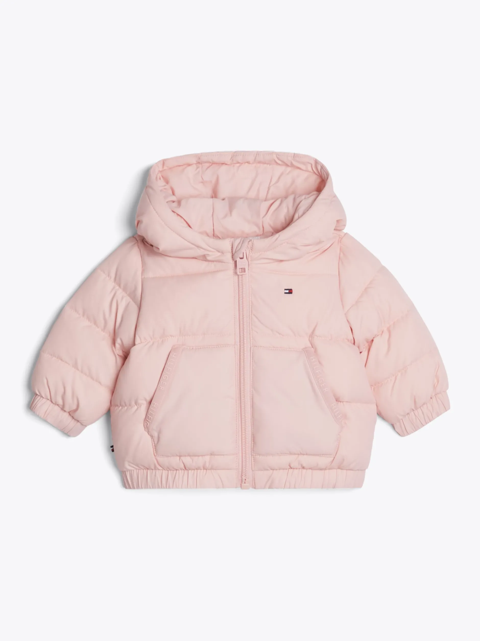 Dziewczynki|Chłopcy*Tommy Hilfiger Puchowa Kurtka Z Kapturem SOFT ROSE