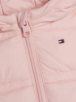 Dziewczynki|Chłopcy*Tommy Hilfiger Puchowa Kurtka Z Kapturem SOFT ROSE