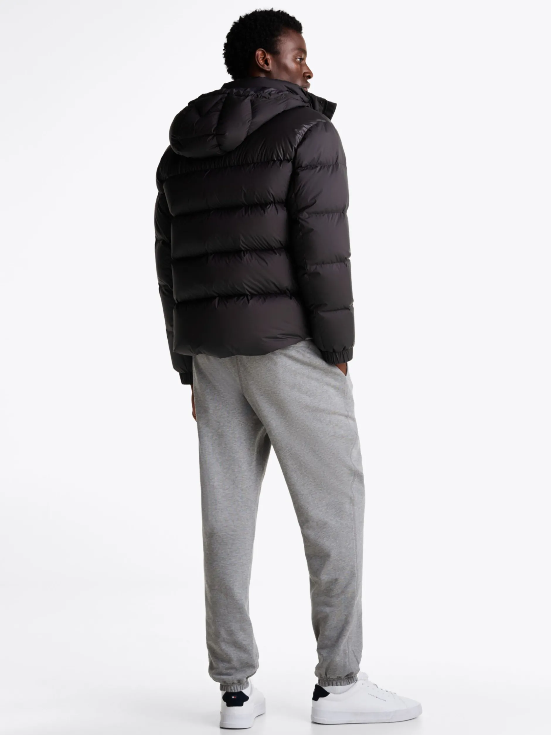 Kurtki & Płaszcze*Tommy Hilfiger Puchowa Kurtka Z Kapturem BLACK