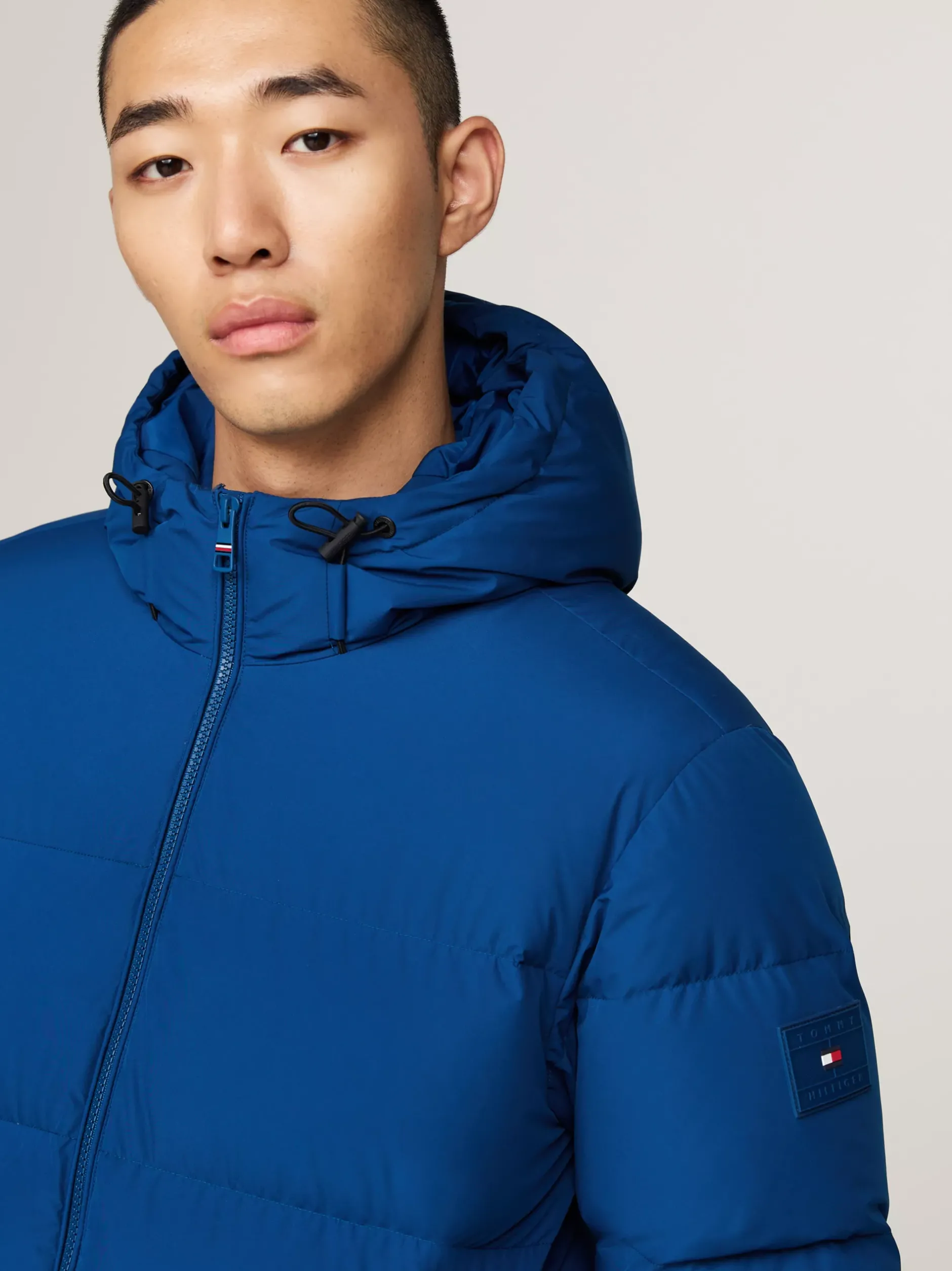 Kurtki & Płaszcze*Tommy Hilfiger Puchowa Kurtka Z Kapturem DEEP INDIGO