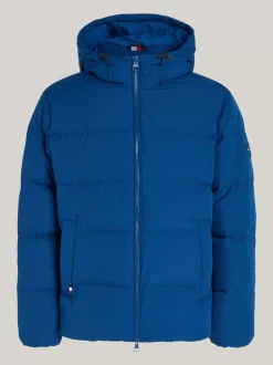 Kurtki & Płaszcze*Tommy Hilfiger Puchowa Kurtka Z Kapturem DEEP INDIGO