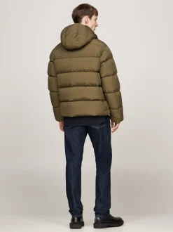 Kurtki & Płaszcze*Tommy Hilfiger Puchowa Kurtka Z Kapturem ARMY GREEN