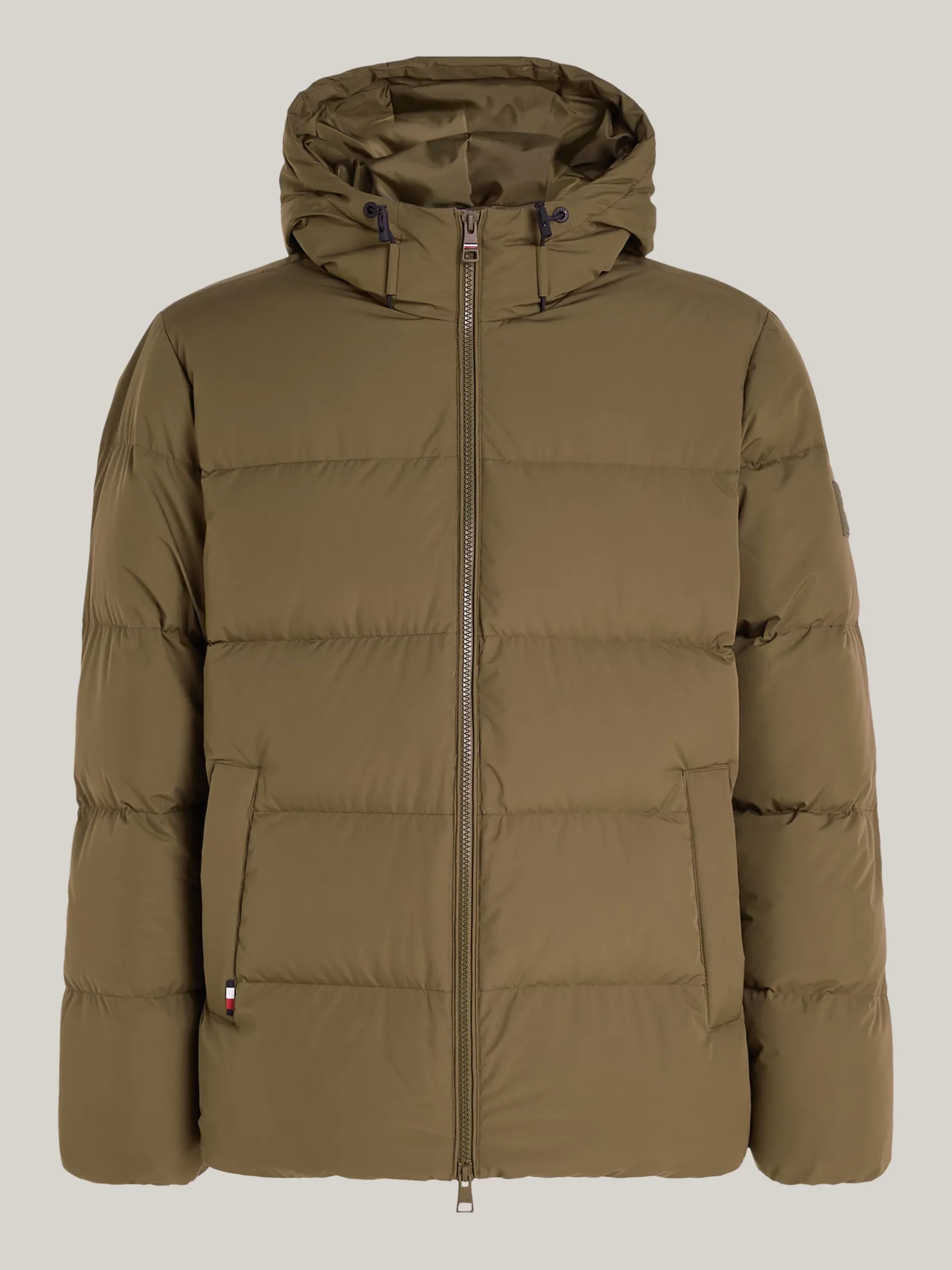 Kurtki & Płaszcze*Tommy Hilfiger Puchowa Kurtka Z Kapturem ARMY GREEN