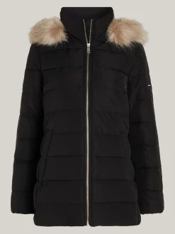 Kurtki & Płaszcze*Tommy Hilfiger Puchowa Kurtka Z Kapturem BLACK