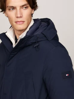 Kurtki & Płaszcze*Tommy Hilfiger Puchowa Parka Rockie Z Kapturem DESERT SKY
