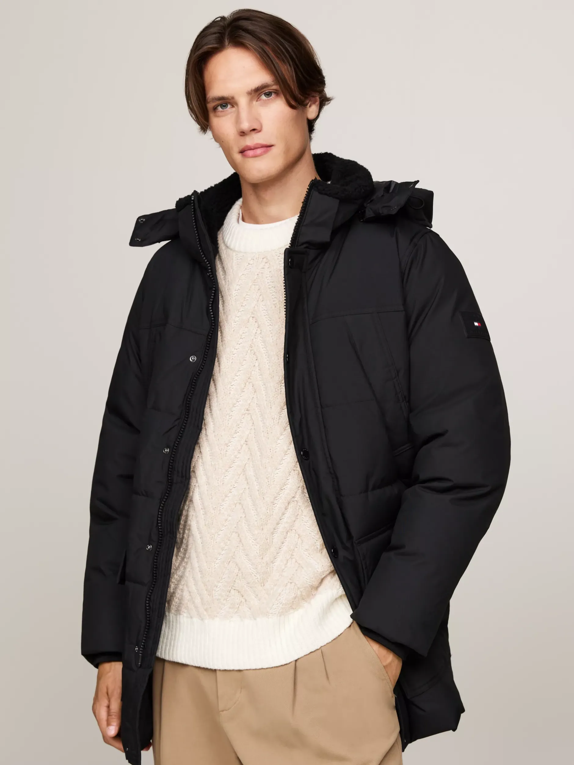 Kurtki & Płaszcze*Tommy Hilfiger Puchowa Parka Rockie Z Termoizolacją BLACK