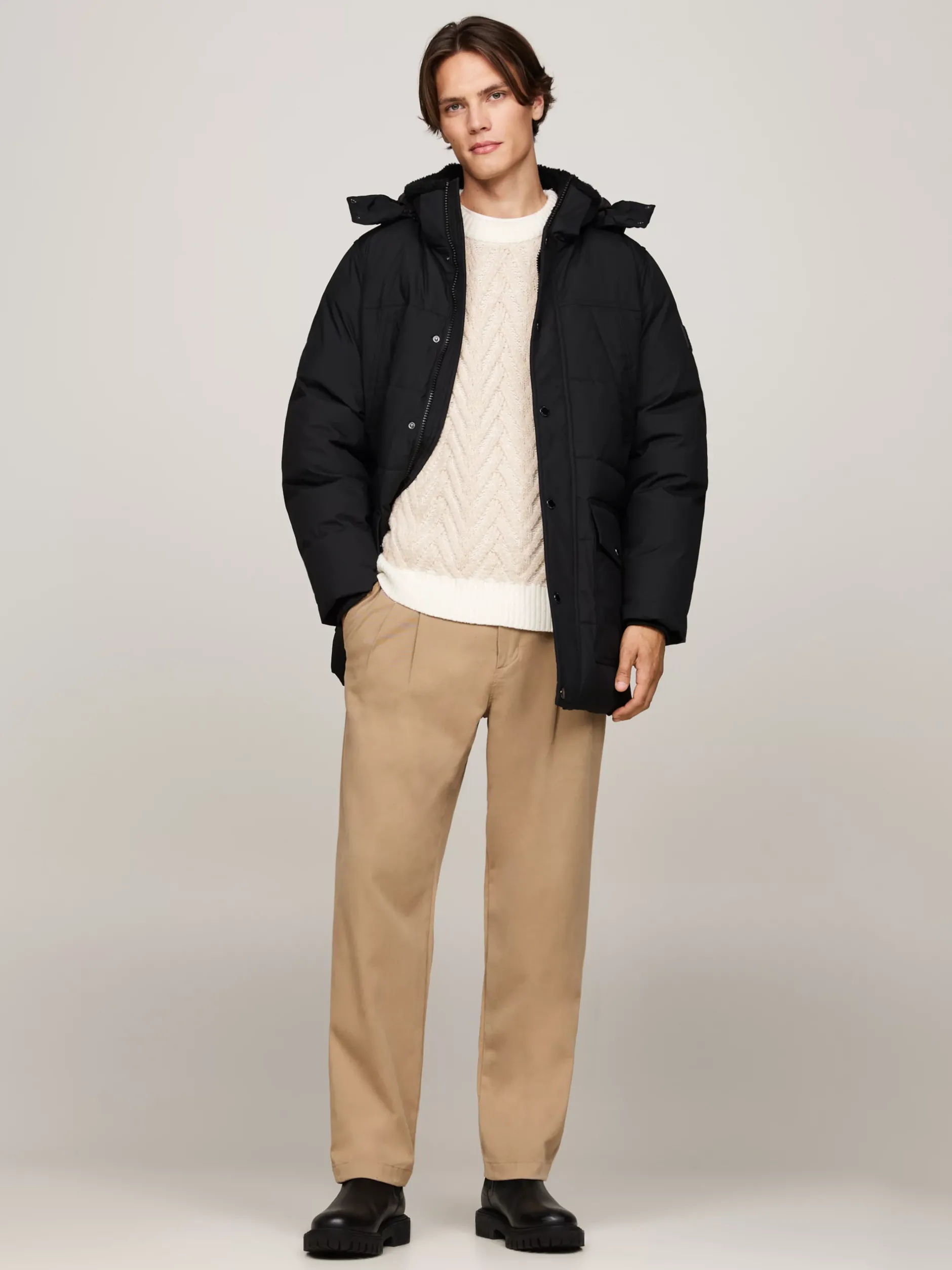 Kurtki & Płaszcze*Tommy Hilfiger Puchowa Parka Rockie Z Termoizolacją BLACK