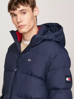 Kurtki & Płaszcze*Tommy Hilfiger Puchowa Parka Z Kapturem DARK NIGHT NAVY