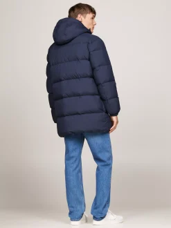 Kurtki & Płaszcze*Tommy Hilfiger Puchowa Parka Z Kapturem DARK NIGHT NAVY
