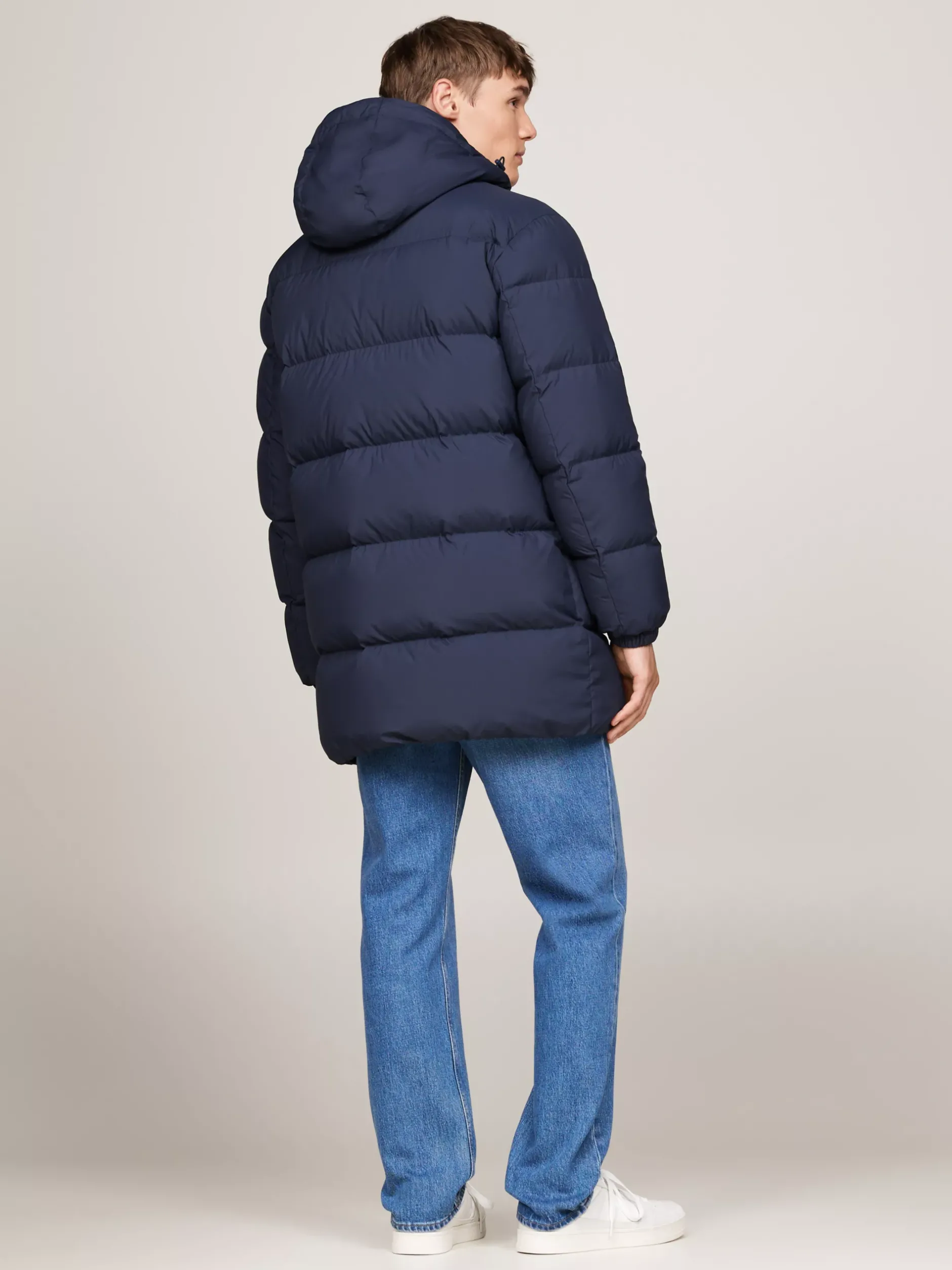 Kurtki & Płaszcze*Tommy Hilfiger Puchowa Parka Z Kapturem DARK NIGHT NAVY