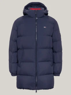 Kurtki & Płaszcze*Tommy Hilfiger Puchowa Parka Z Kapturem DARK NIGHT NAVY