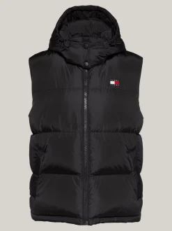 Kurtki & Płaszcze*Tommy Hilfiger Puchowy Bezrękawnik Alaska Z Kapturem BLACK