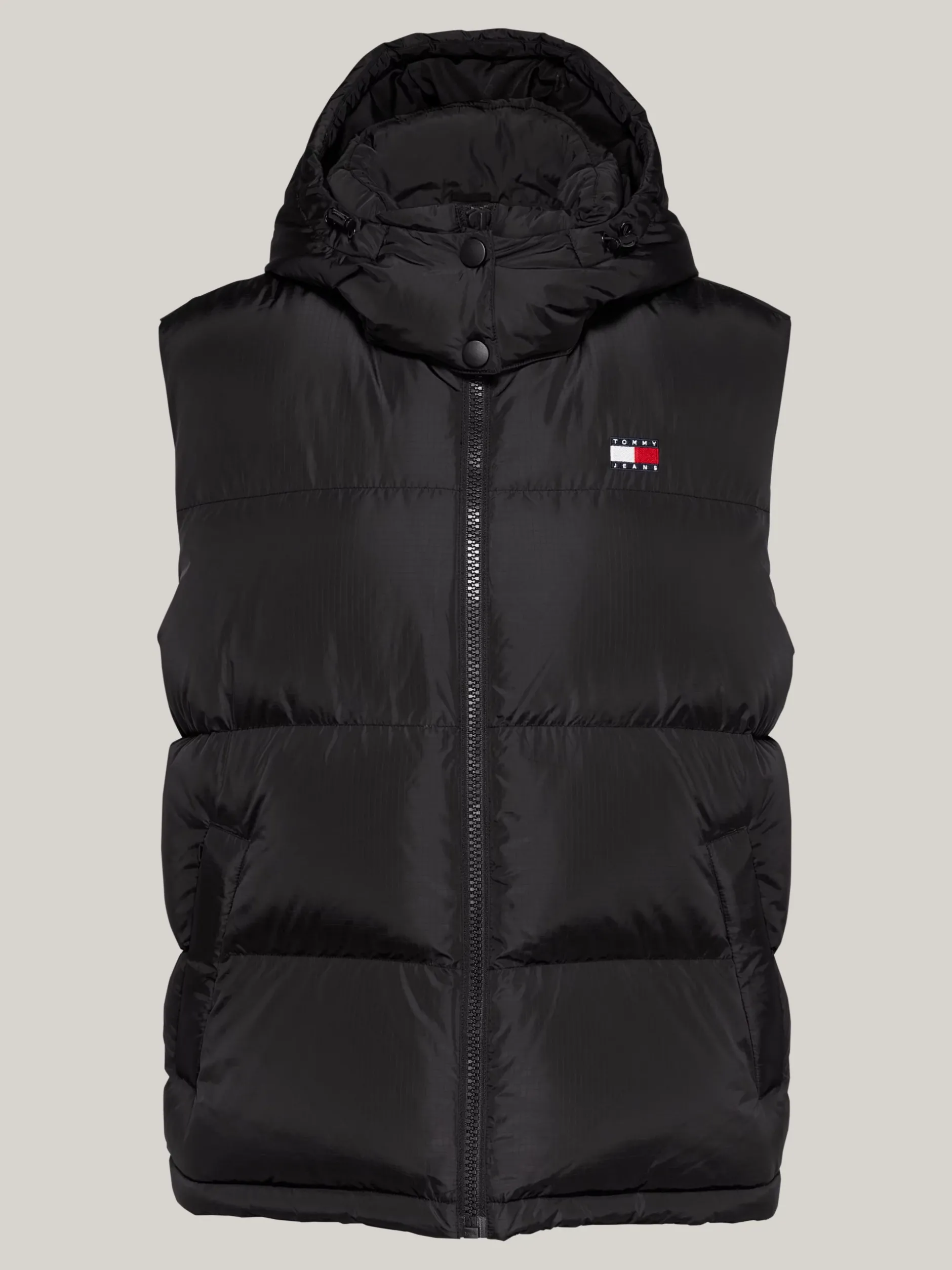 Kurtki & Płaszcze*Tommy Hilfiger Puchowy Bezrękawnik Alaska Z Kapturem BLACK