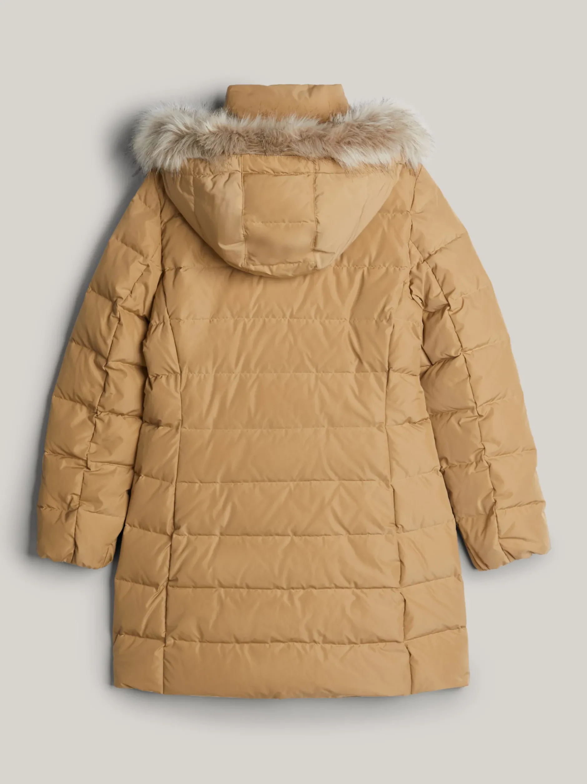 Kurtki & Płaszcze*Tommy Hilfiger Puchowy Płaszcz Adaptive Z Kapturem CLASSIC KHAKI