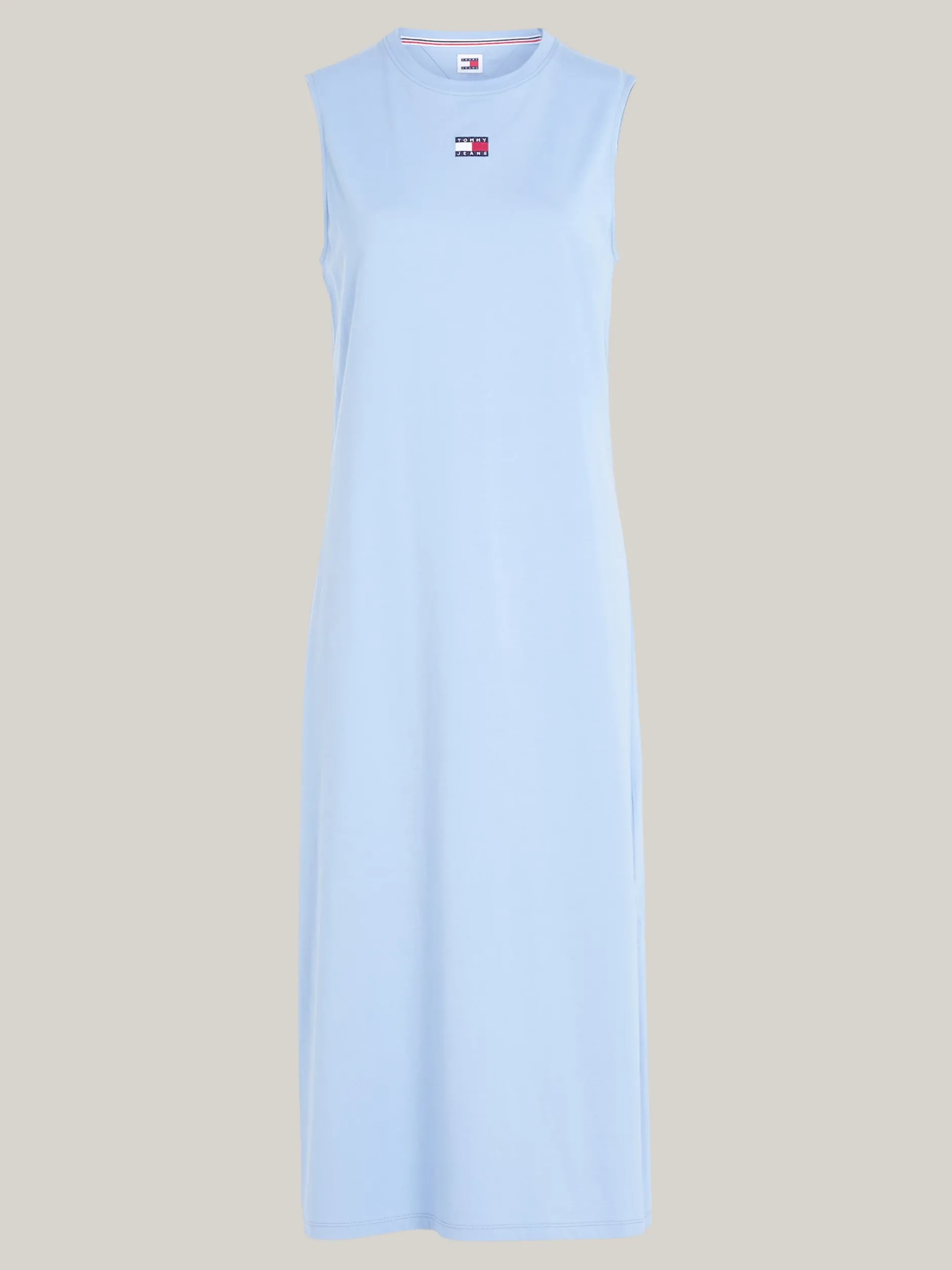 Sukienki*Tommy Hilfiger Pudełkowa Sukienka Maxi Bez Rękawów Z Naszywką WESTSIDE BLUE