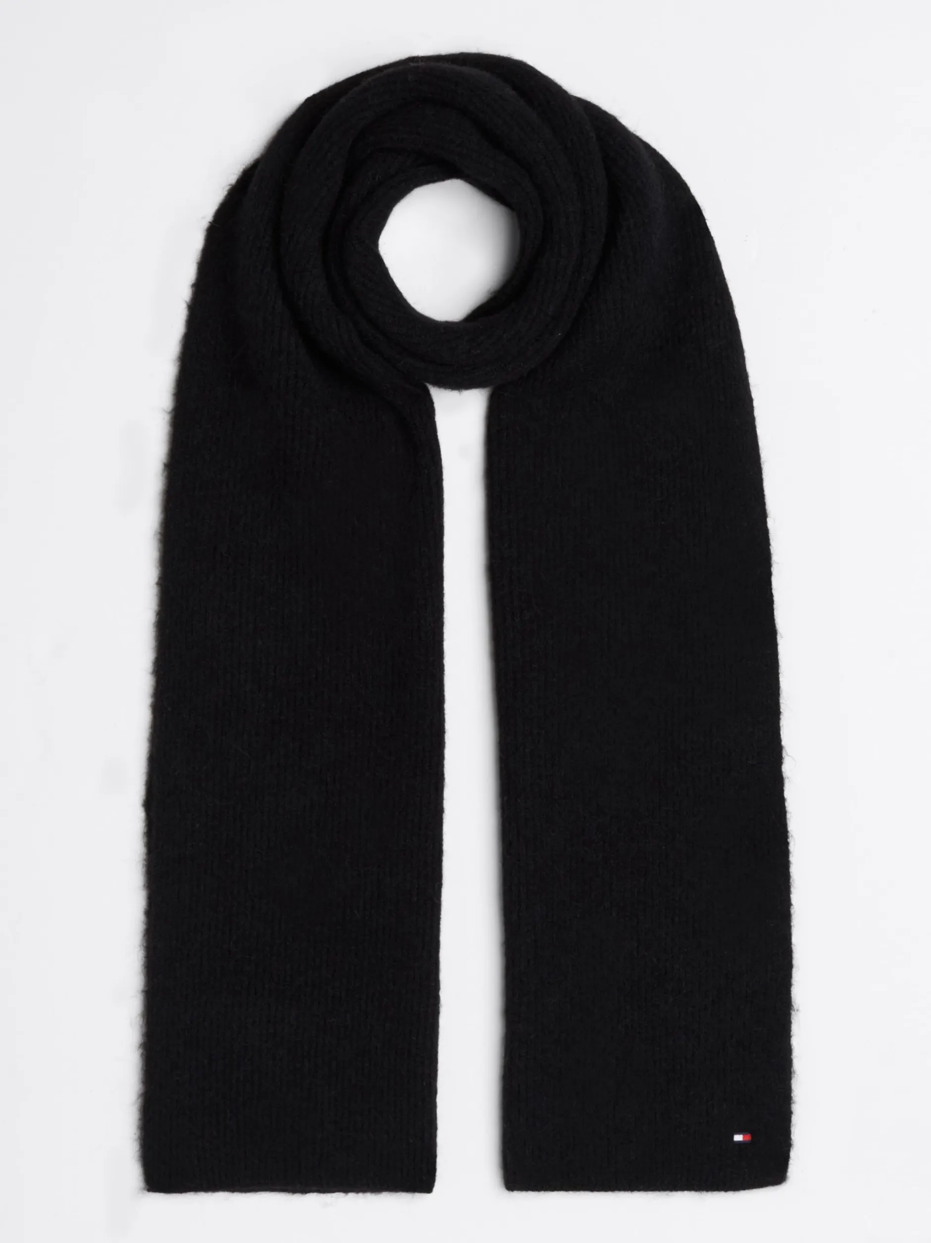 Szaliki|Szaliki*Tommy Hilfiger Puszysty Szal Essential Z Flagą BLACK